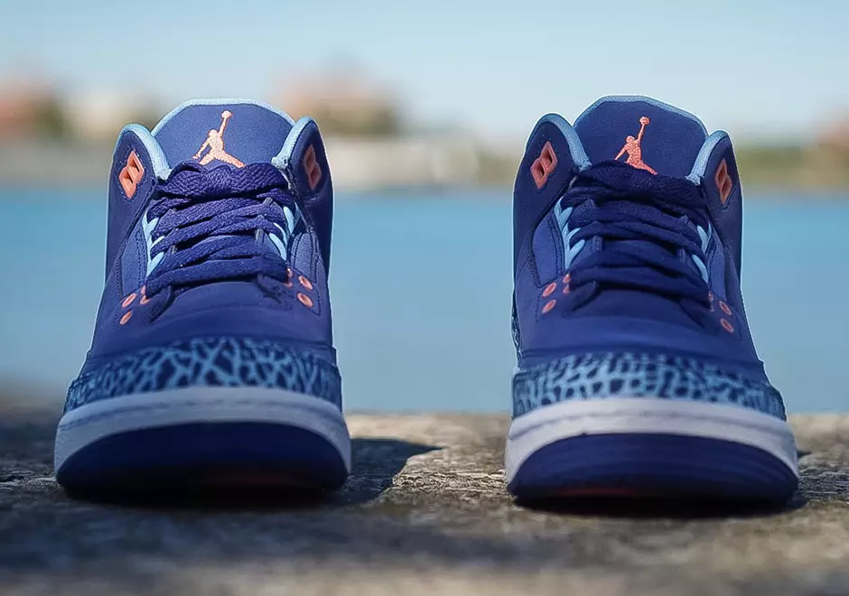 Air Jordan 3 GS Blue Cap Purple Dust