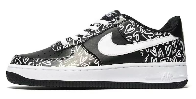 Nike Air Force 1 Low Hearts Black Сафед