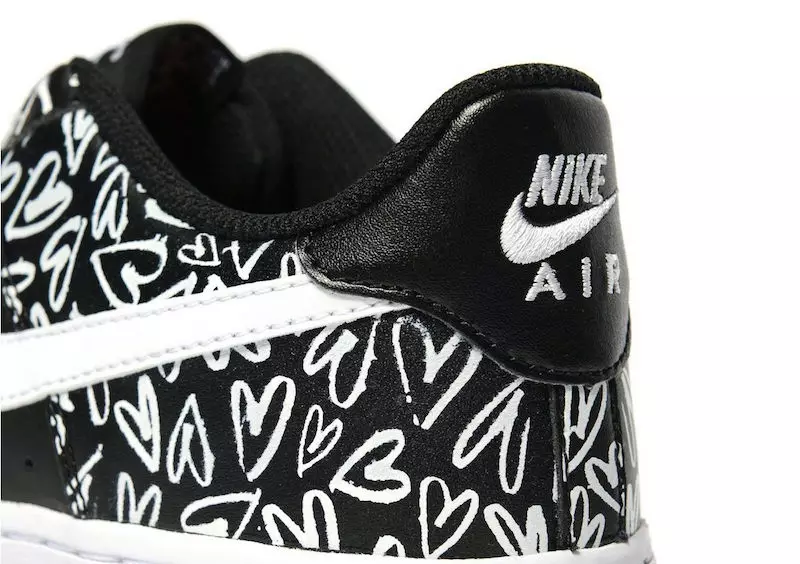 Nike Air Force 1 Low Hearts Negre Blanc