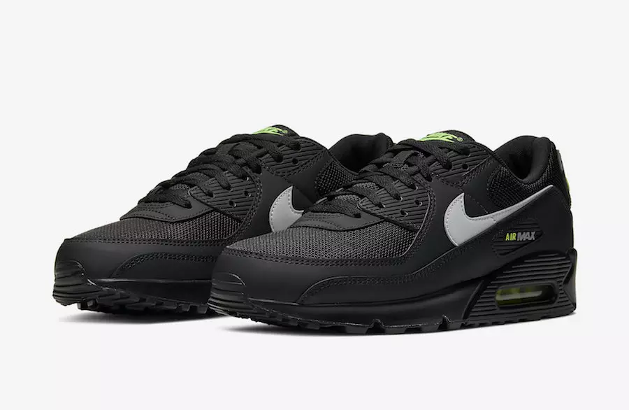 Nike Air Max 90 in zwart met voltaccenten