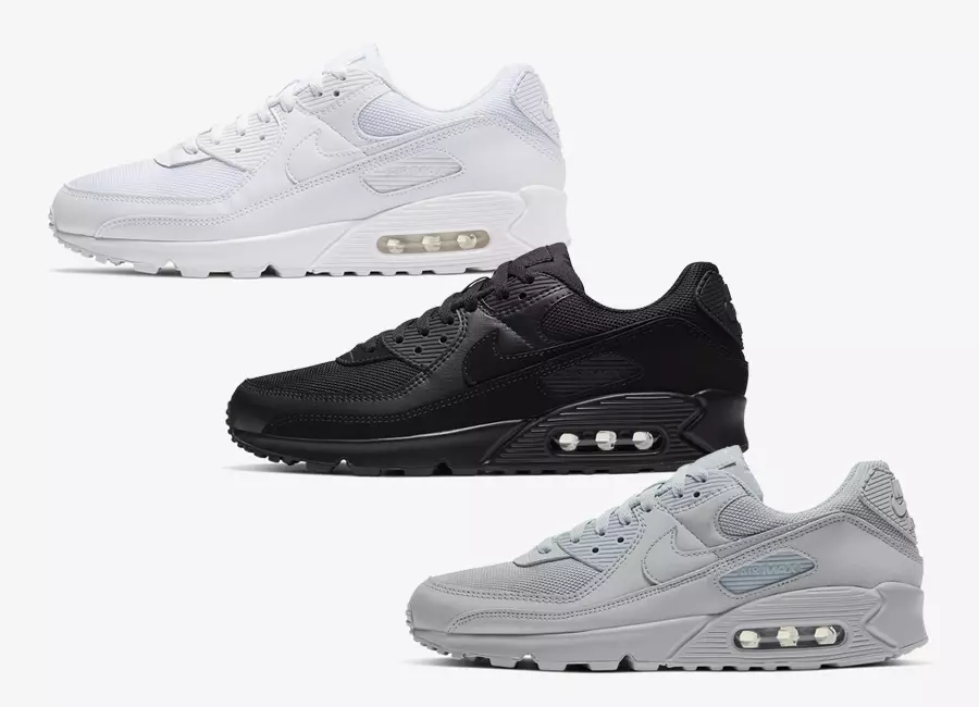 Nike Air Max 90 á Scaoileadh i Trí Dhathanna Tonúla