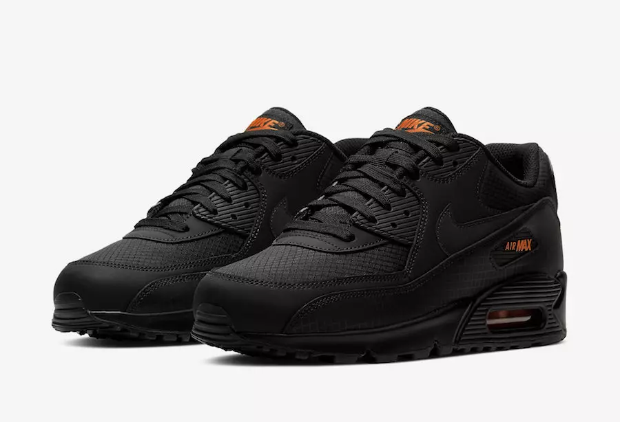 Nike Air Max 90 Preto Laranja CT2533-001 Data de Lançamento