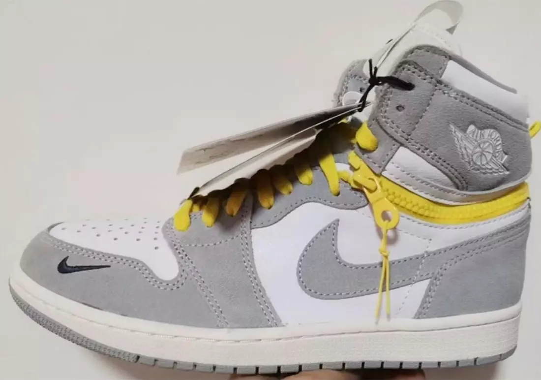 Air Jordan 1 High Switch White Light Smoke Grey Sail Tour زرد تاریخ انتشار