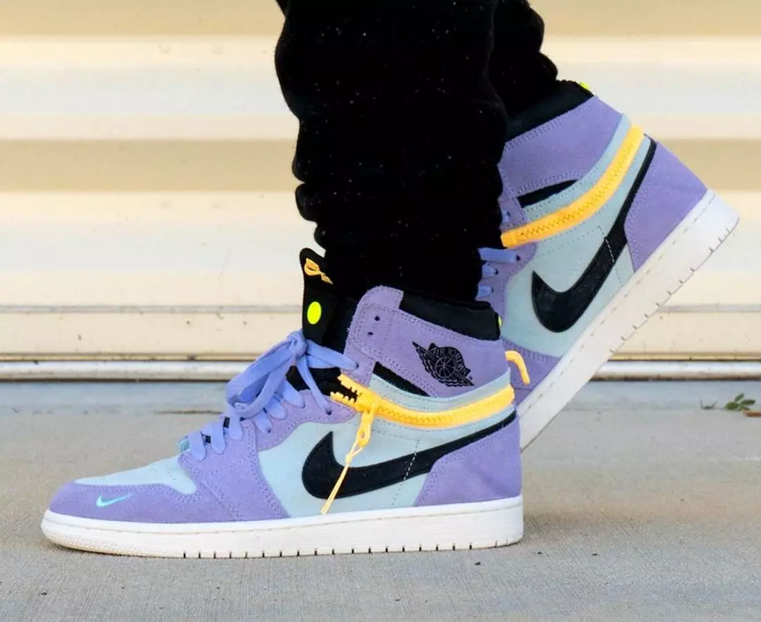 Air Jordan 1 High Switch Purple Pulse CW6576-500 Data premiery On-Feet