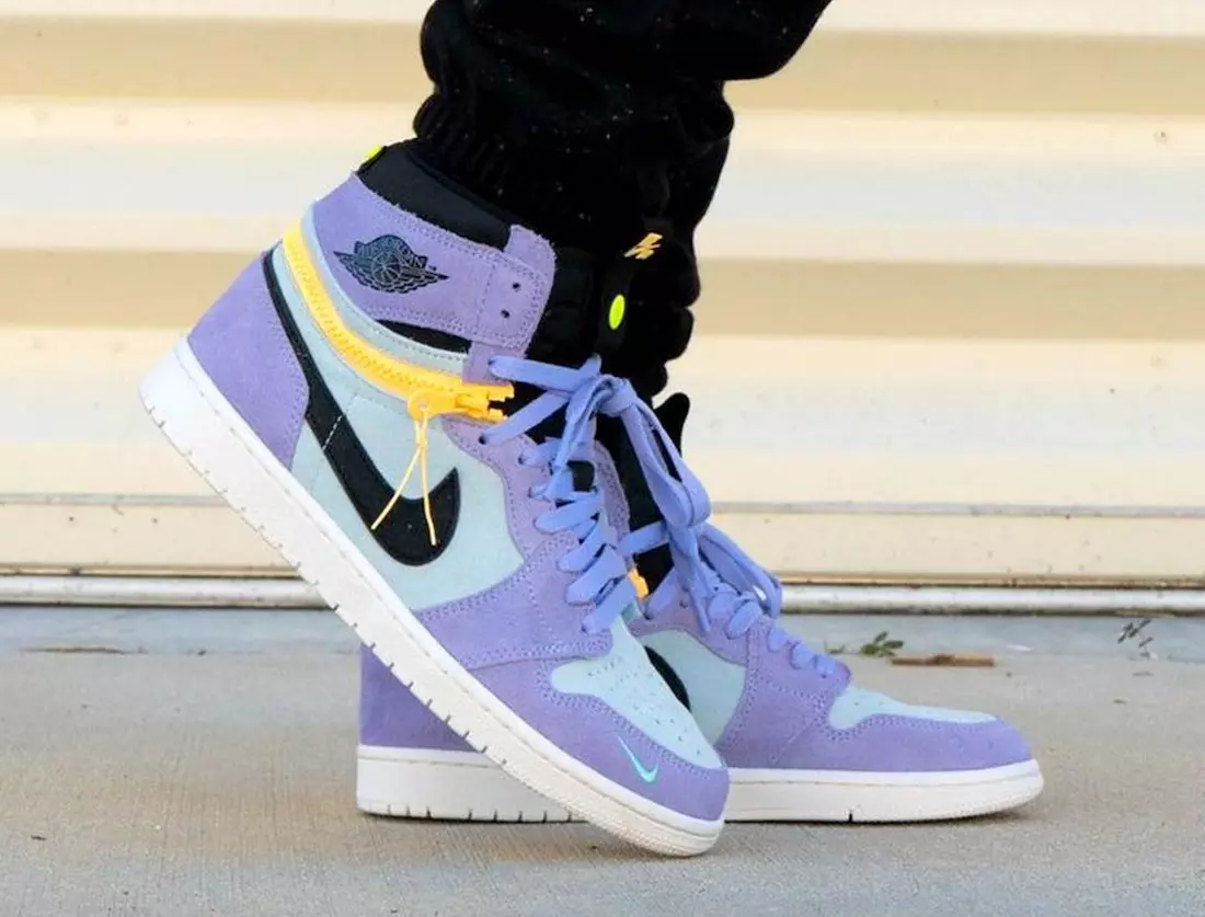 Air Jordan 1 High Switch Purple Pulse CW6576-500 Data premiery On-Feet