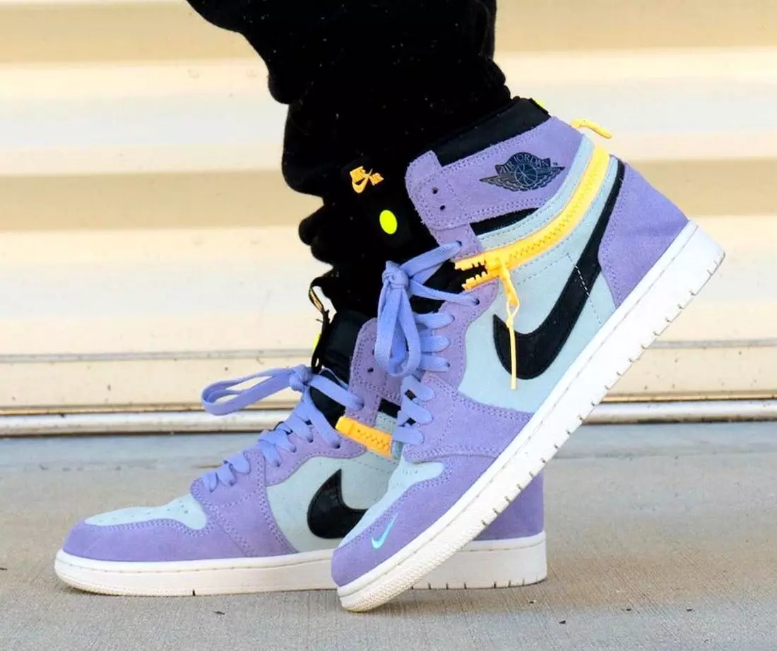 Air Jordan 1 High Switch Purple Pulse CW6576-500 Datum izdavanja On-Feet