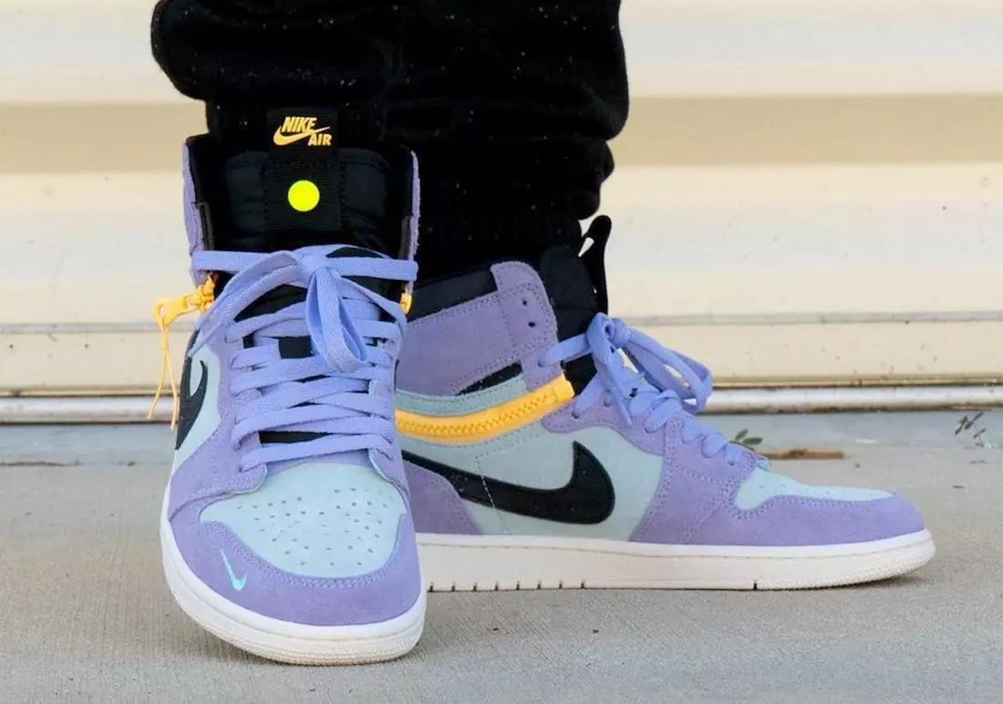 Air Jordan 1 High Switch Purple Pulse CW6576-500 Data premiery On-Feet