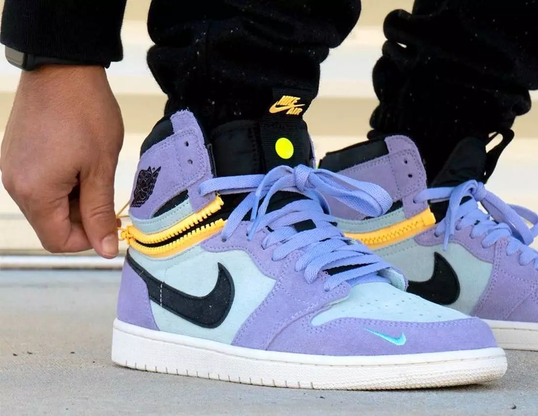 Air Jordan 1 High Switch Purple Pulse CW6576-500 Fecha de lanzamiento On-Feet