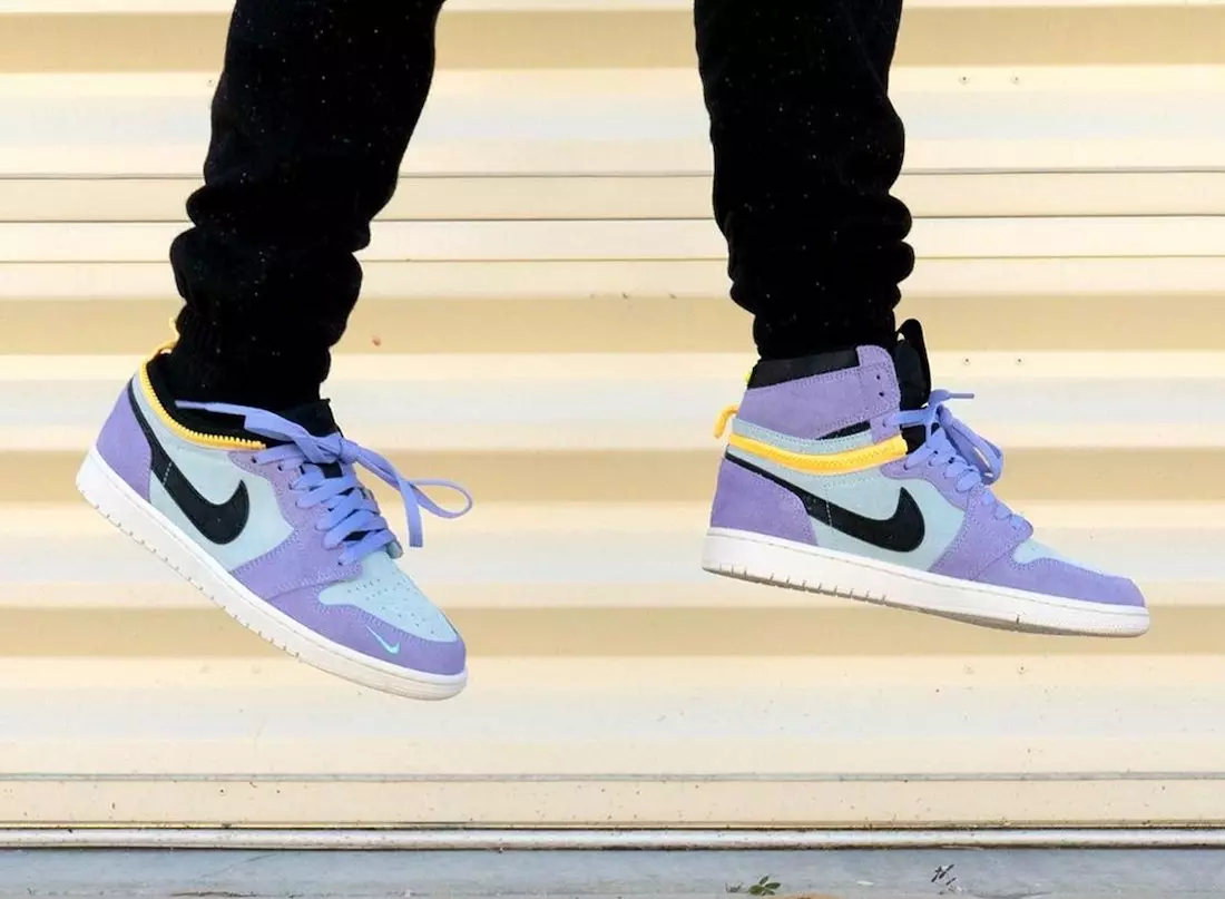 Air Jordan 1 High Switch Purple Pulse CW6576-500 Fecha de lanzamiento On-Feet