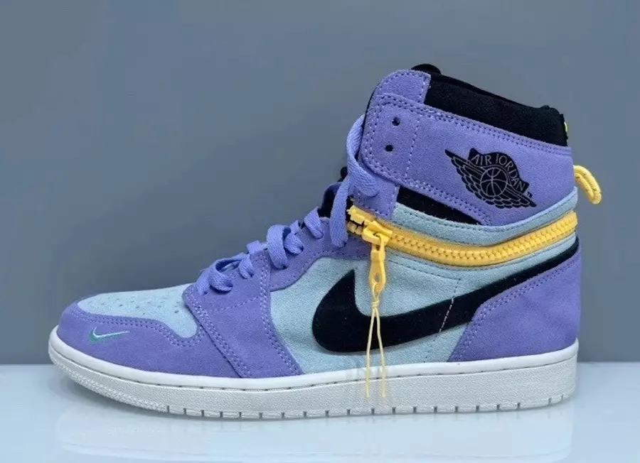 Air Jordan 1 High Switch Purple Pulse Glacier Blue Sail Қара Шығарылым күні