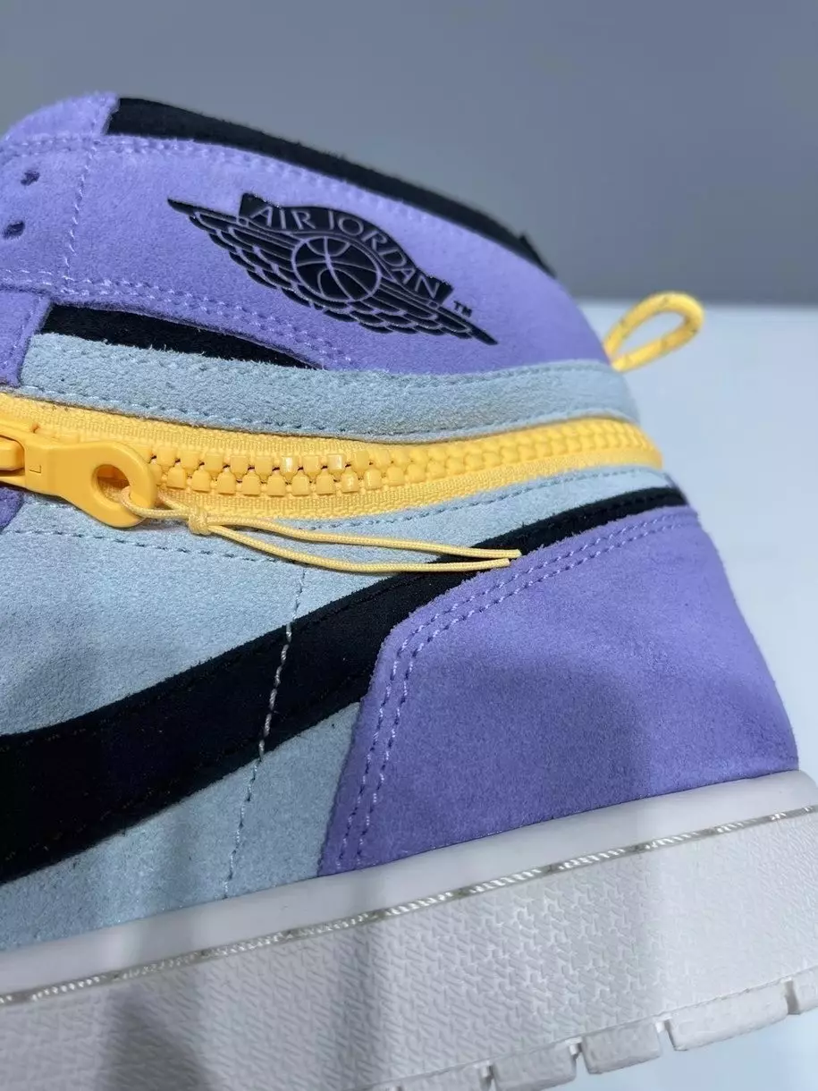 Air Jordan 1 High Switch Purple Pulse Glacier Blue Sail Қара Шығарылым күні