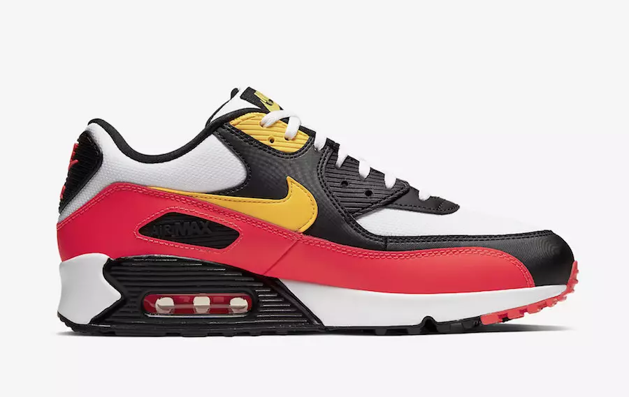 Date de sortie de la Nike Air Max 90 Noir Jaune Crimson AJ1285-109