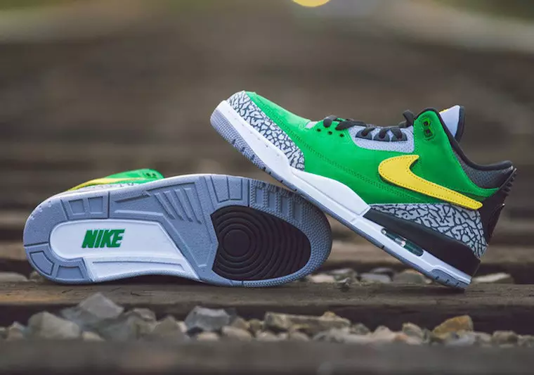 „Oregon Ducks Air Jordan 3 Tinker“.