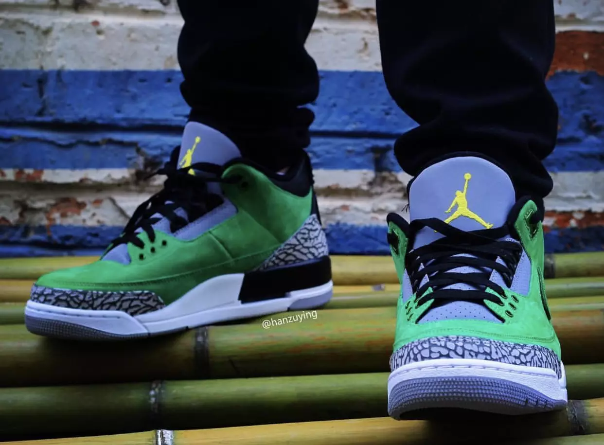 Air Jordan 3 Tinker Oregon endur á fótum