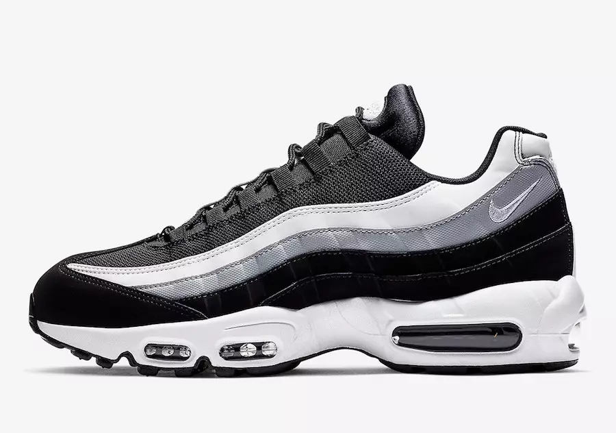 Nike Air Max 95 must hunt hall valge 749766-038 väljalaskekuupäev