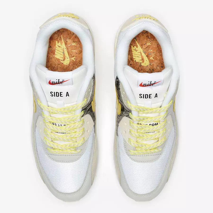 Nike Air Max 90 Premium Mixtape Lemon Frost CI6394-100 გამოშვების თარიღი