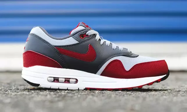 Nike Air Max 1 Essential Wolf Grey Gym Red