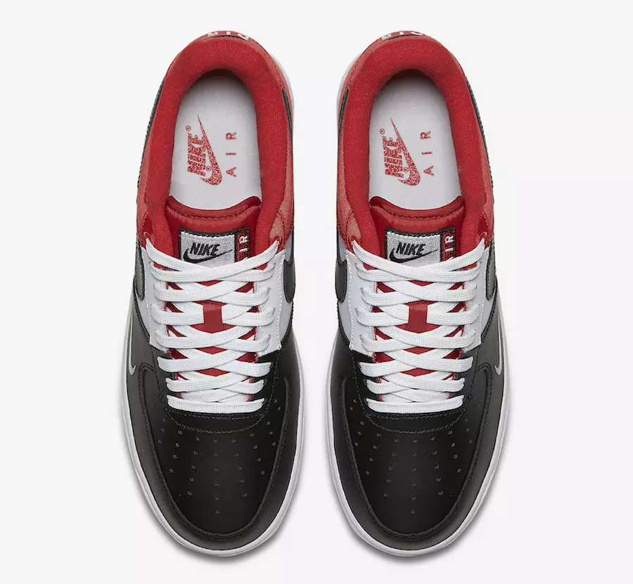 Nike Air Force 1 Düşük Siyah Burunlu Chicago Bulls Mini Swoosh 823511-603