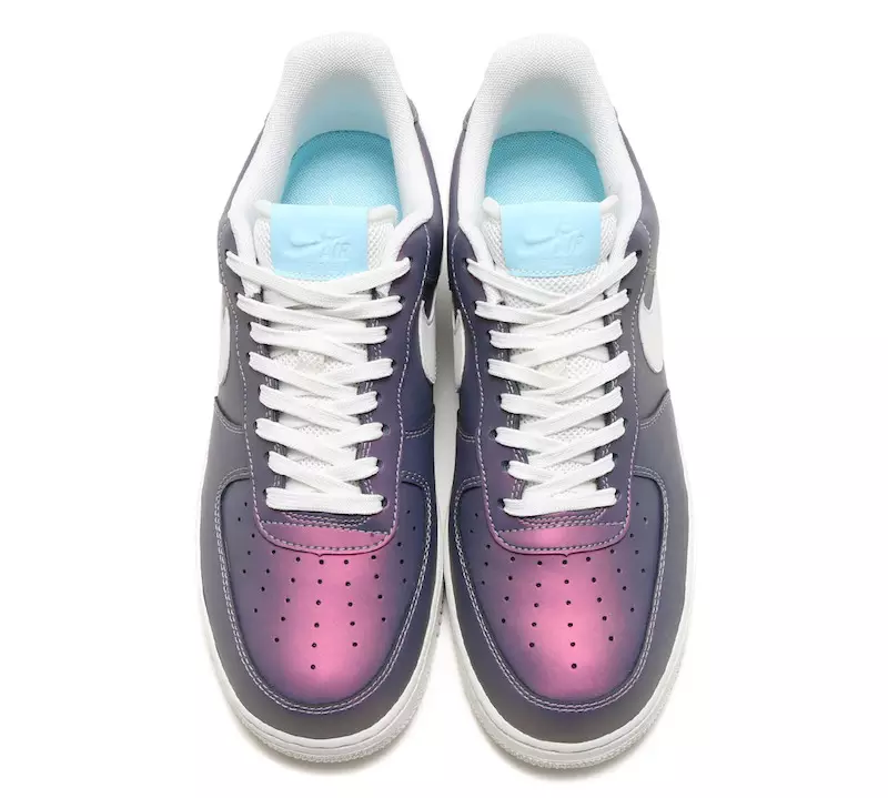 Nike Air Force 1 07 LV8 Iridescent Pack Чыгарылган күнү дагы эле Көк Insole