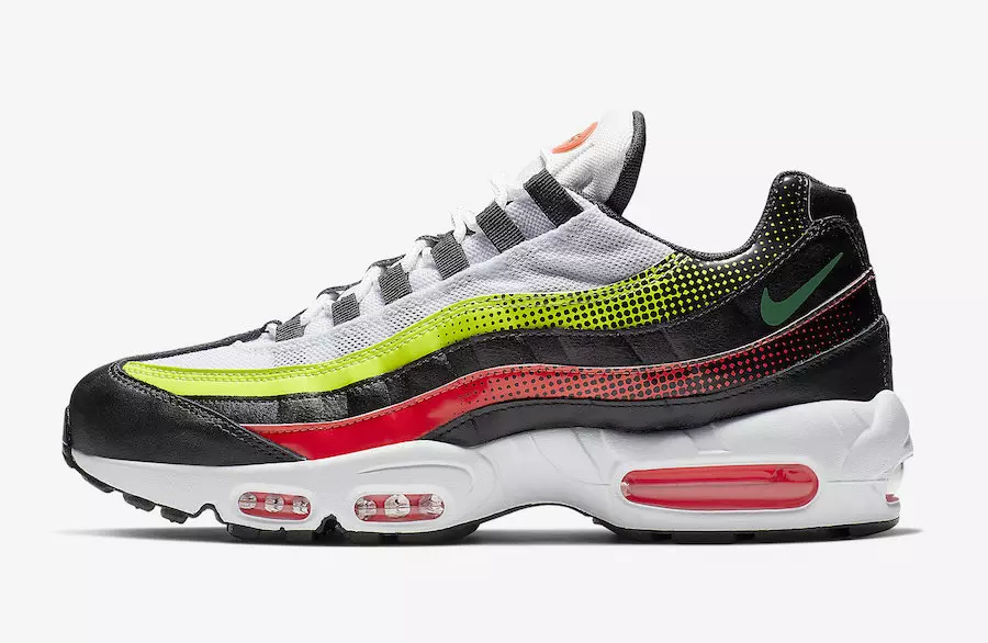 Nike Air Max 95 ווייסע שווארצע וואלט זונ רויט AJ2018-004 מעלדונג טאָג