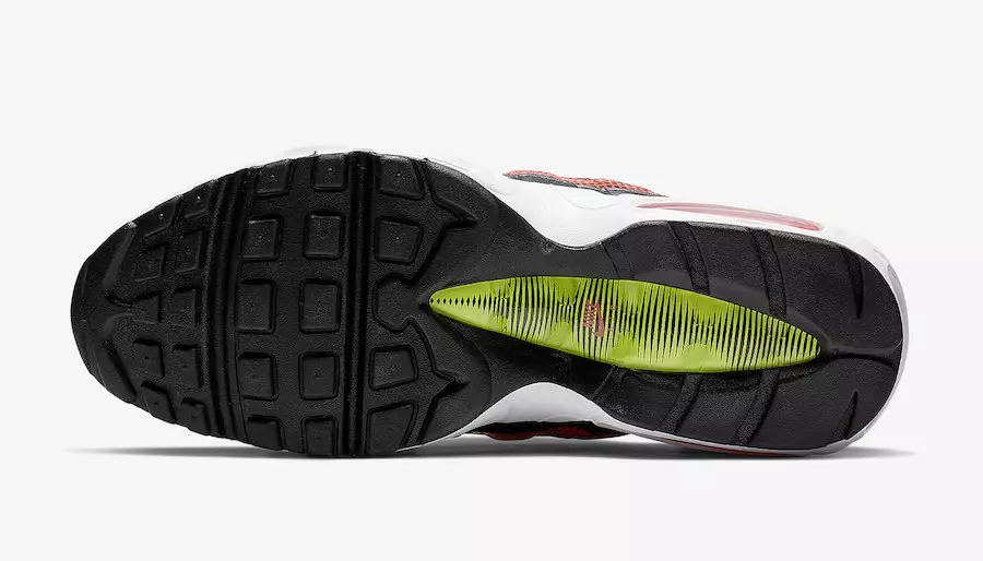 Nike Air Max 95 White Black Volt Solar Red AJ2018-004 Tarikh Tayangan