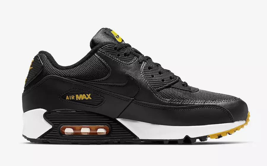 Nike Air Max 90 שווארצע געל AJ1285-022 מעלדונג טאָג