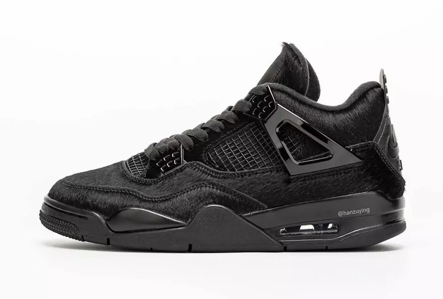 Air Jordan 4 Pony Hair Black Cat Bovine Fur CK2925-001 ထုတ်ဝေသည့်ရက်စွဲ