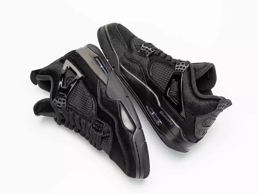 Air Jordan 4 Коса от пони Черна котка Говеда CK2925-001 Дата на издаване