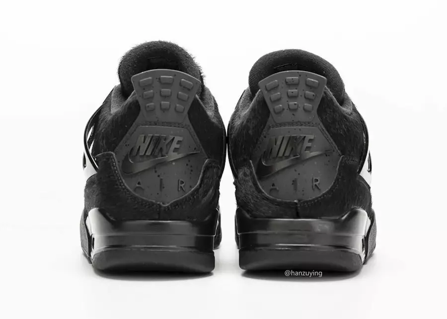 Air Jordan 4 Pony Hair Pell bovina de gat negre CK2925-001 Data de llançament