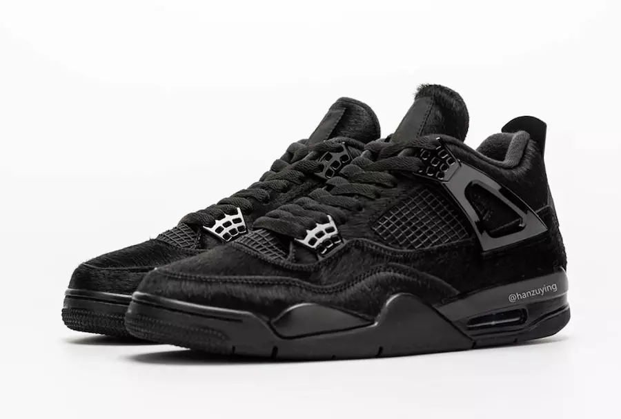 Air Jordan 4 Коса от пони Черна котка Говеда CK2925-001 Дата на издаване