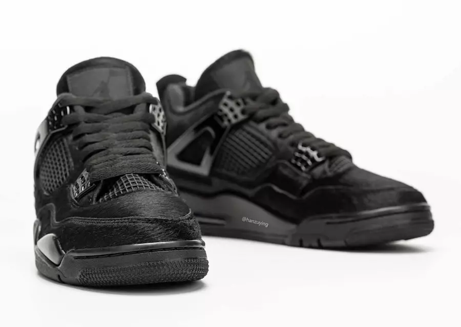 Air Jordan 4 Pony Hair Must Kassi Veise Karusnaha CK2925-001 Väljalaskekuupäev