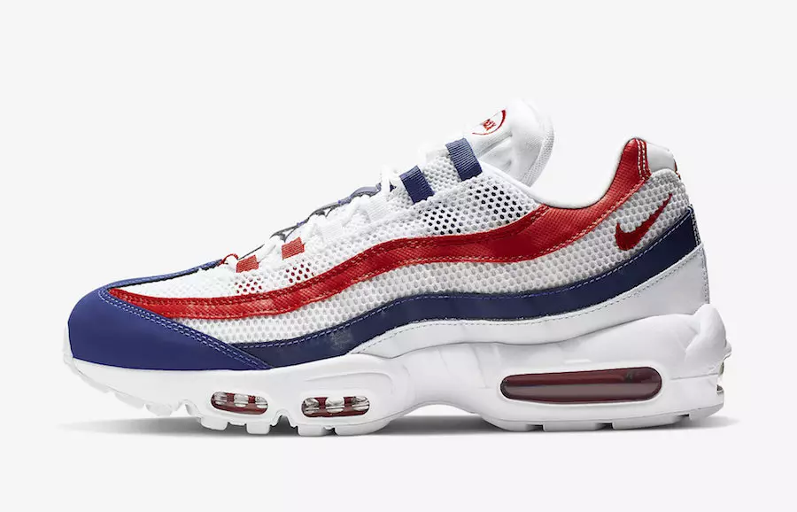 Nike Air Max 95 USA 흰색 체육관 빨간색 로얄 블루 CJ9926-100 출시일