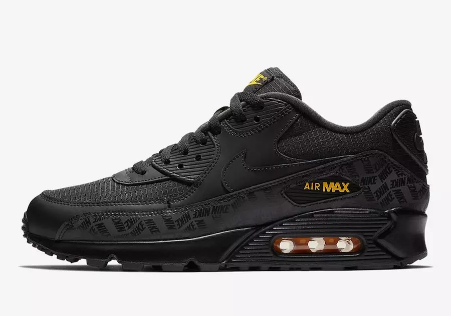 Nike Air Max 90 черный желтый BQ4685-001