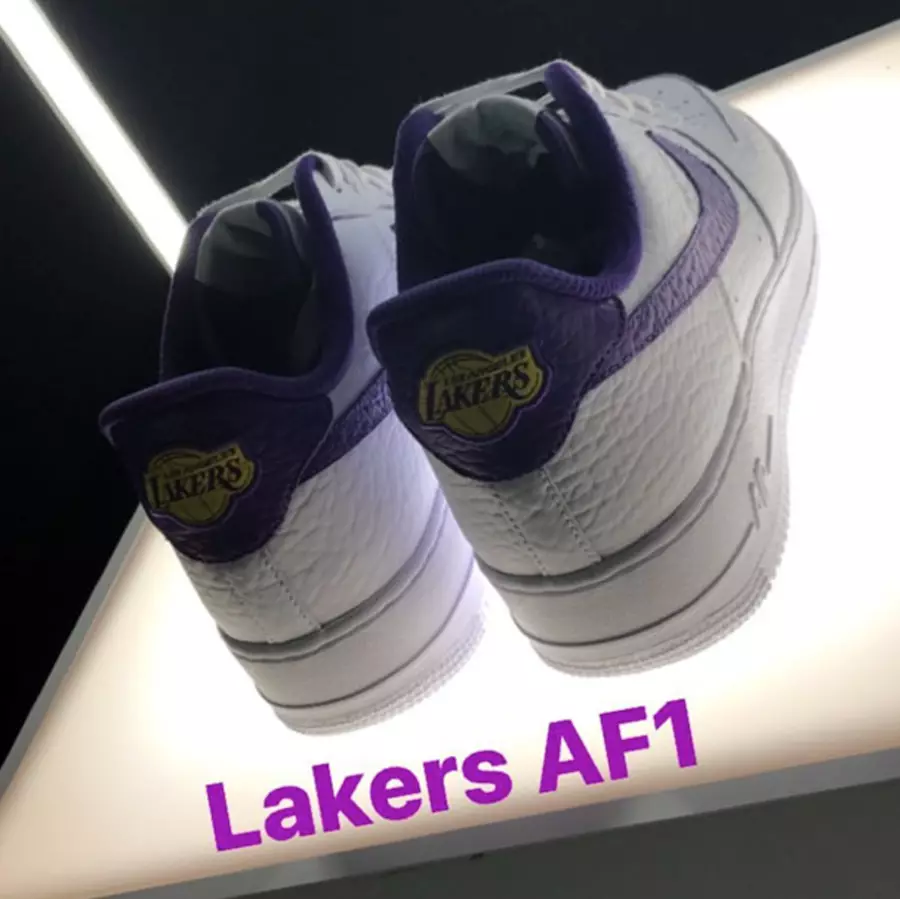 Nike Air Force 1 დაბალი NBA-ის ლოგოები შეფუთულია ლეიკერსი