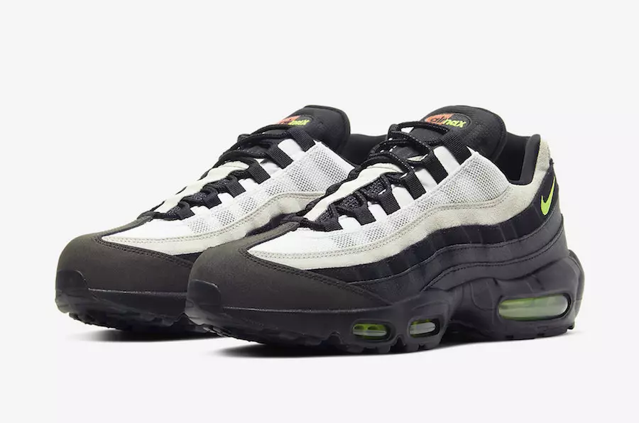 Ez a Nike Air Max 95 Essential neon díszítéssel