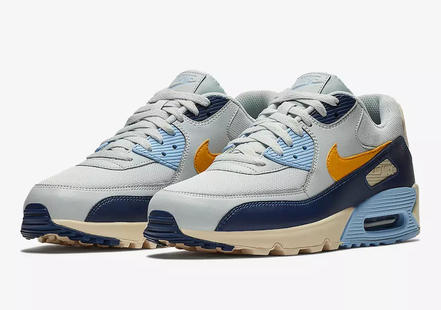 Nike wypuszcza Air Max 90 w niebieskich odcieniach z żółtym logo Swoosh w stylu vintage