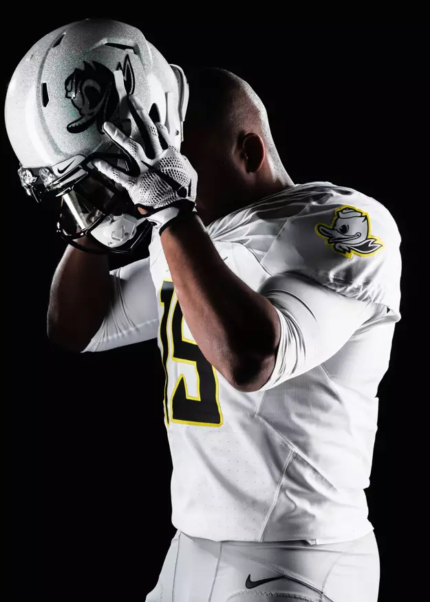 Bílá přilba Oregon Ducks Galaxy