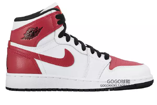 Air Jordan 1 GS Сафед Сиёҳ Сурх 2015