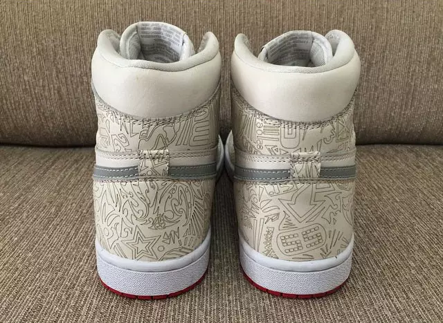 Air Jordan 1 лазерлік қызыл астыңғы үлгісі