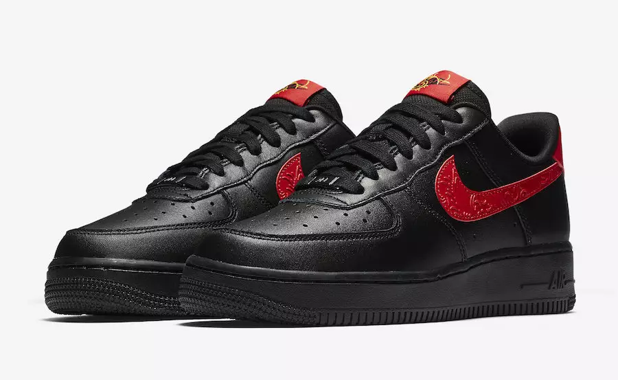 Nike Air Force 1 07 F Sort University Rød AJ1690-001