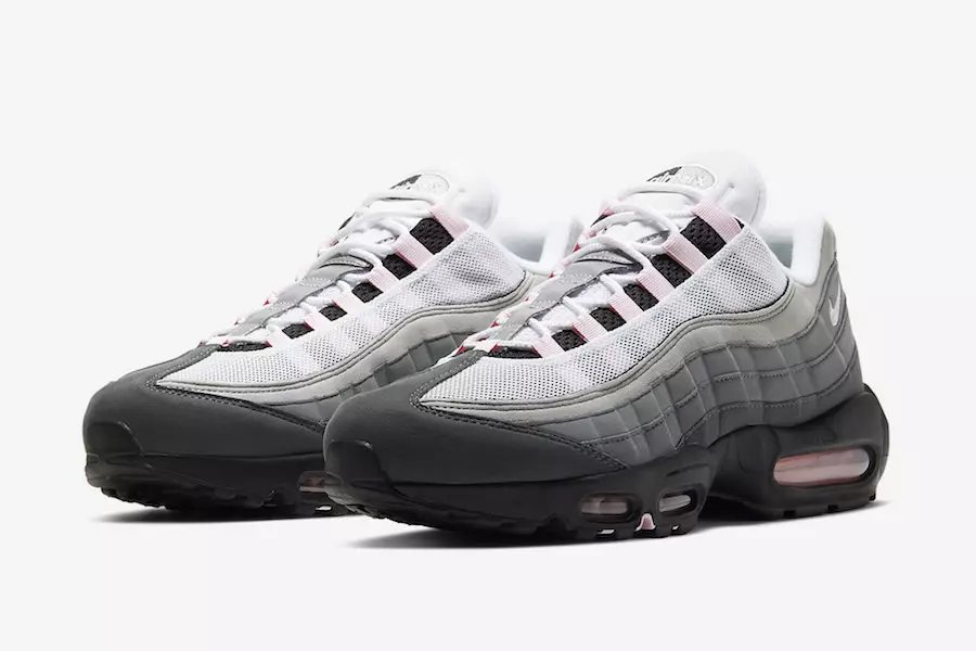 Nike Air Max 95 во класични сиви нијанси со нежно розови акценти