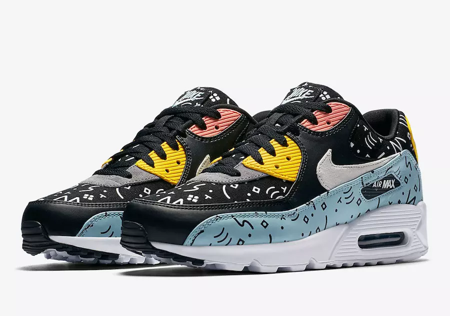 Préimh Nike Air Max 90 Clúdaithe i Scribbles