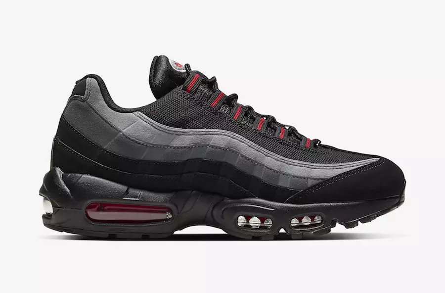 Nike Air Max 95 Juoda Raudona Pilka CW7477-001 Išleidimo data