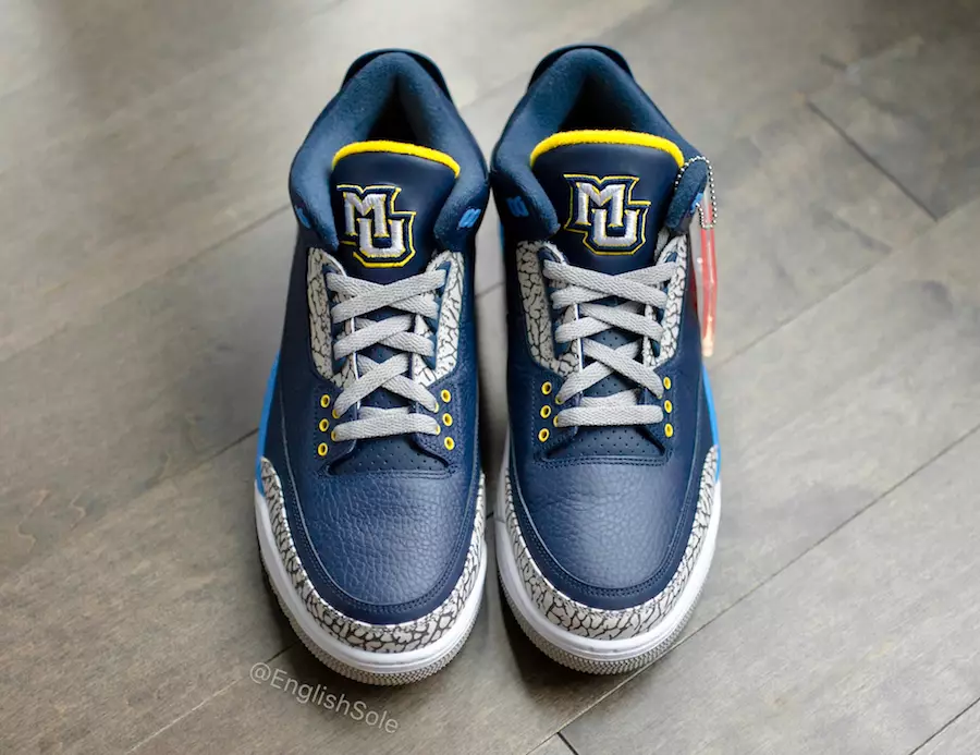 „Air Jordan 3 Marquette“.