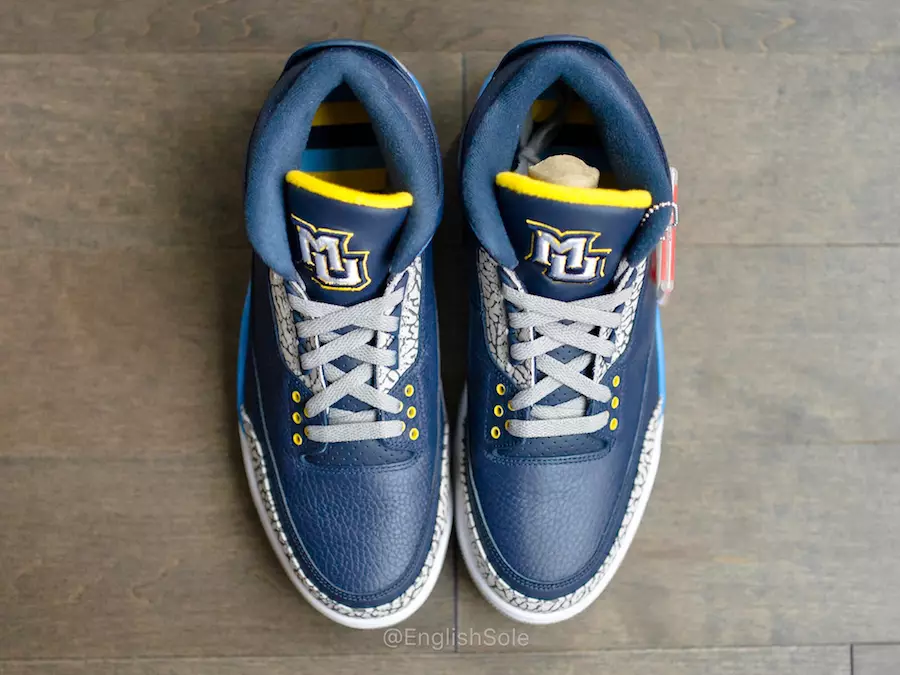 „Air Jordan 3 Marquette“.