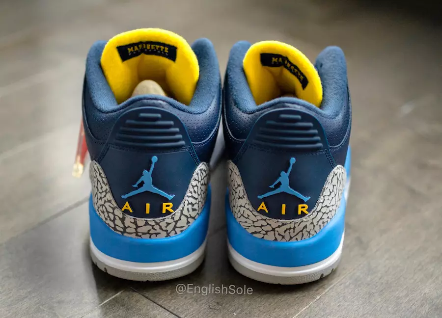 „Air Jordan 3 Marquette“.