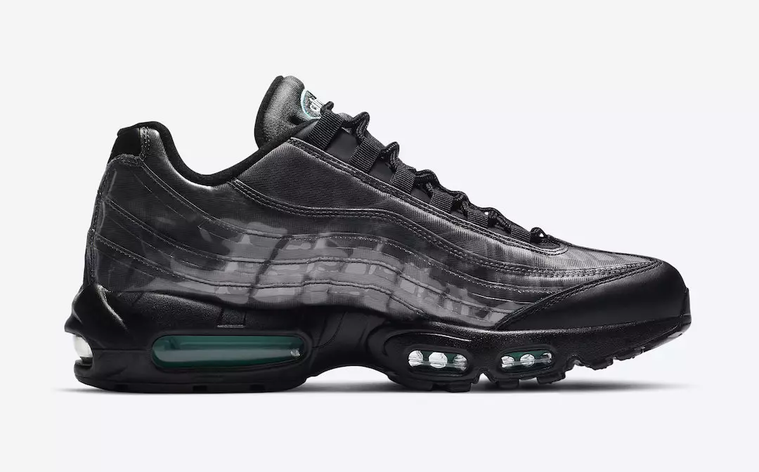 Nike Air Max 95 Black Aurora Green Smoke Grey DA7735-001 Release Date