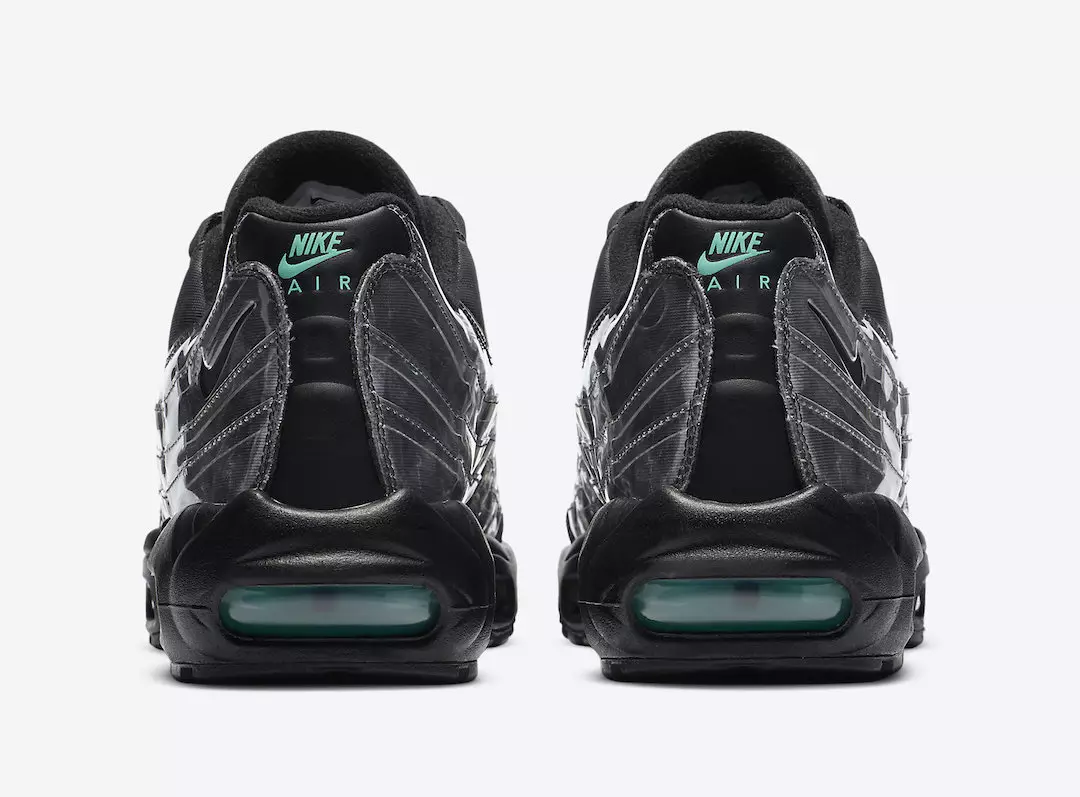 Nike Air Max 95 Black Aurora Green Smoke Grey DA7735-001 Санаи барориши