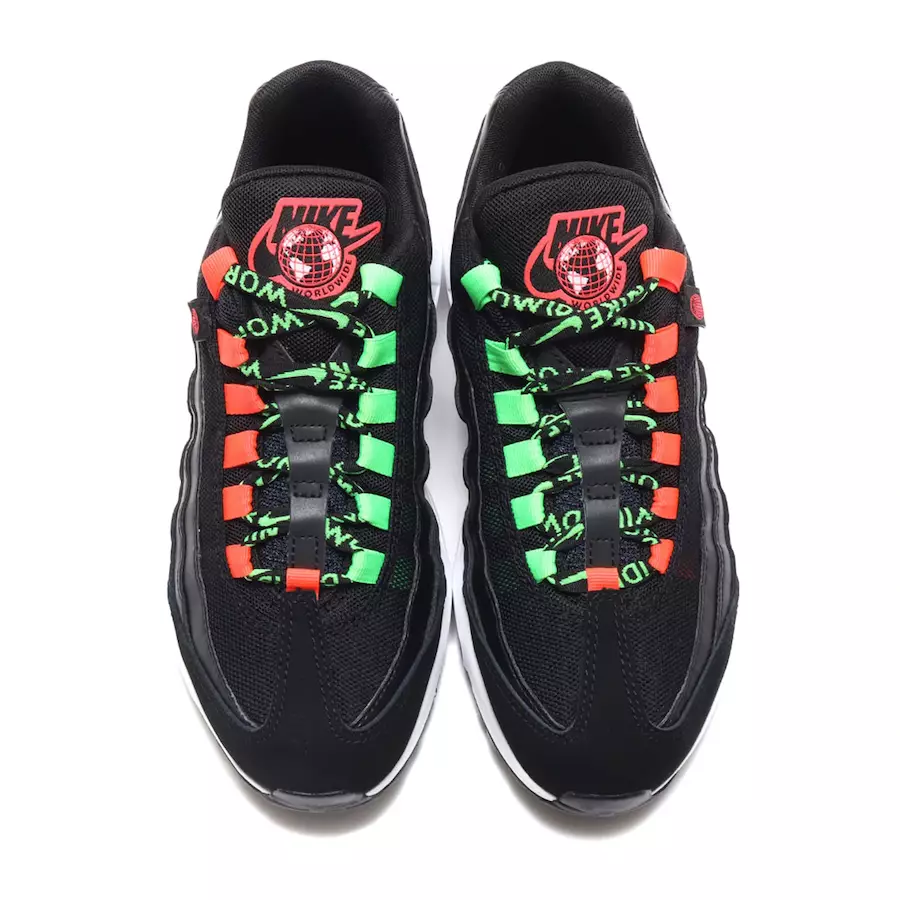 Nike Air Max 95 Worldwide Black Green Crimson CV9030-001 Utgivningsdatum