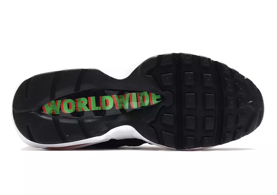 Nike Aeir Max 95 Worldwide Black Green Crimson CV9030-001 Dáta Eisiúna